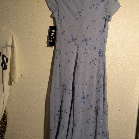 All That Jazz Jc Penney Size7/8 Nwt Floral Blue Dress - Picture 9 of 9
